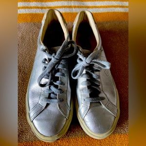 Metallic Silver Veja Shoes - Size 8 womens